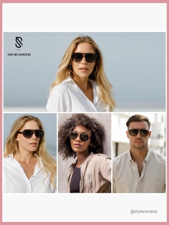 Oversized Aviator Sunglasses Polarized UV400 Plastic Tortoise main image 6